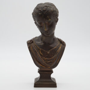 Busto donna greca in bronzo firmato J. Salmson